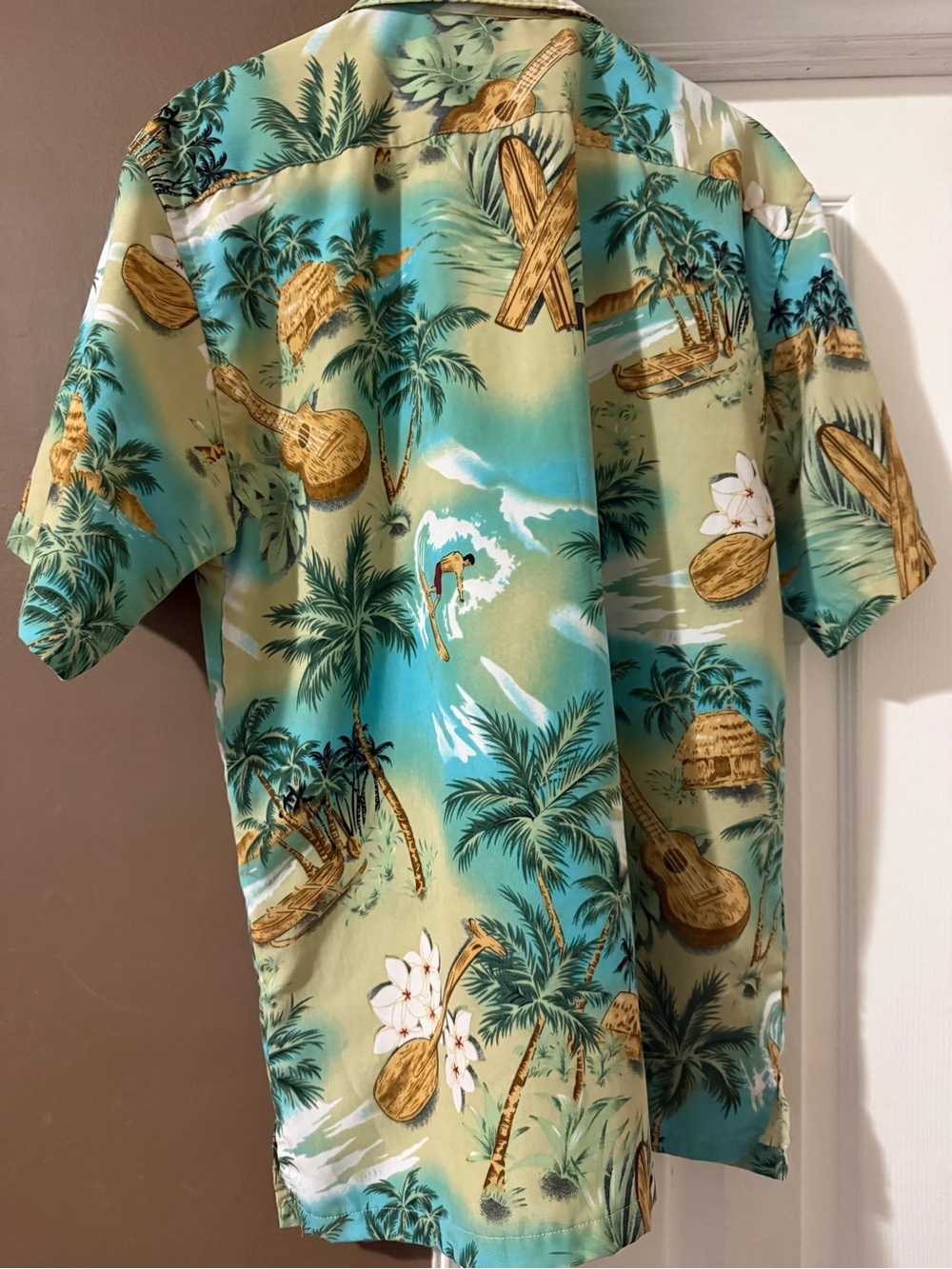 Aloha Joe Casual Men's Short-Sleeve Hawaiian Shirt - Green/Turquoise - Picture 11 of 11